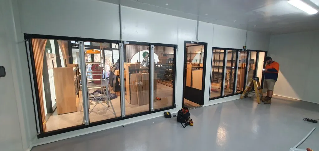 customer built cold room for a bottle shop